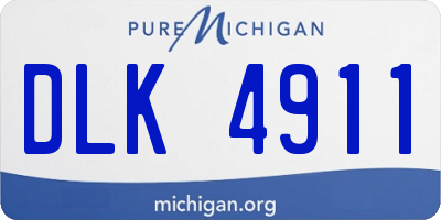 MI license plate DLK4911