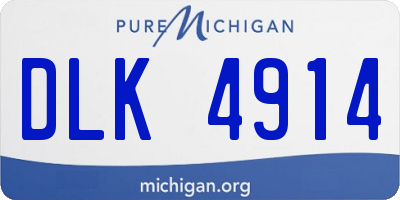MI license plate DLK4914