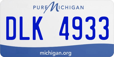 MI license plate DLK4933