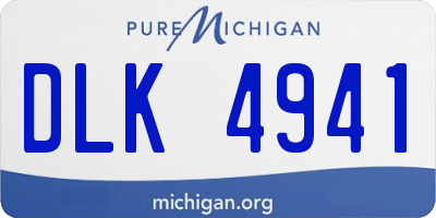 MI license plate DLK4941