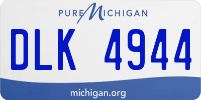 MI license plate DLK4944