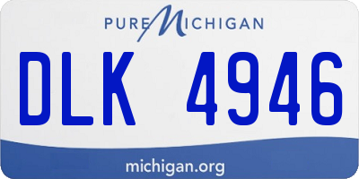 MI license plate DLK4946