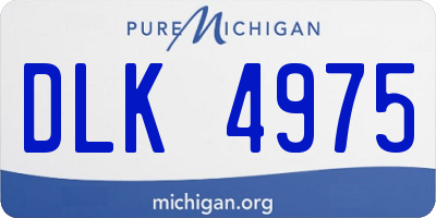 MI license plate DLK4975