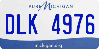 MI license plate DLK4976