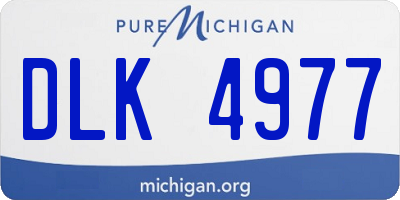 MI license plate DLK4977