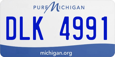 MI license plate DLK4991