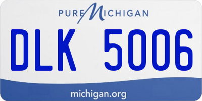 MI license plate DLK5006