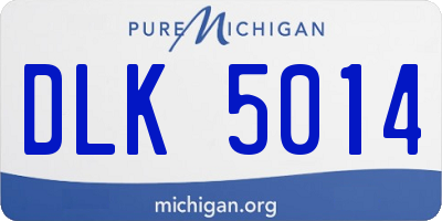 MI license plate DLK5014