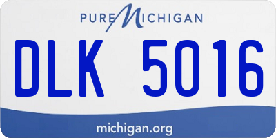 MI license plate DLK5016