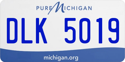 MI license plate DLK5019
