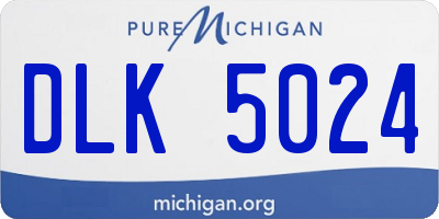 MI license plate DLK5024
