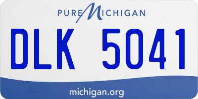 MI license plate DLK5041