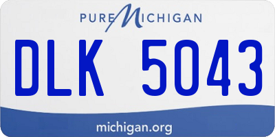 MI license plate DLK5043
