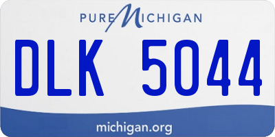MI license plate DLK5044