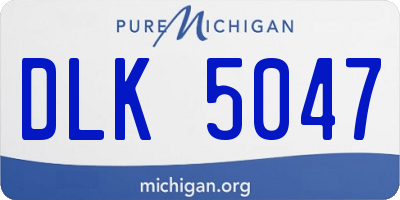 MI license plate DLK5047