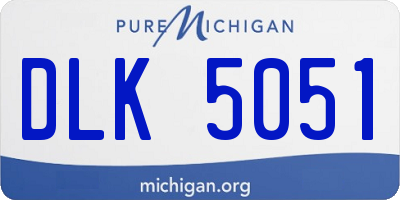 MI license plate DLK5051