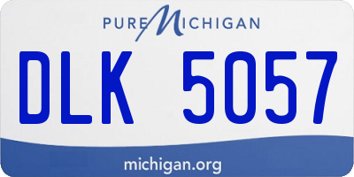 MI license plate DLK5057