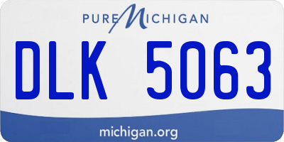 MI license plate DLK5063