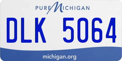 MI license plate DLK5064