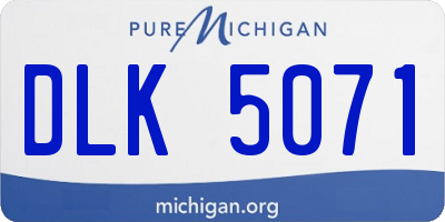 MI license plate DLK5071