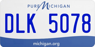 MI license plate DLK5078