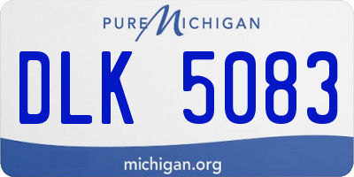 MI license plate DLK5083