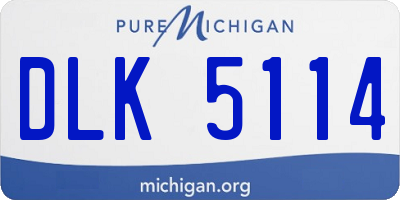 MI license plate DLK5114