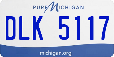 MI license plate DLK5117