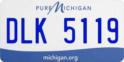 MI license plate DLK5119