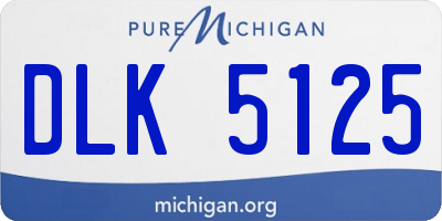 MI license plate DLK5125