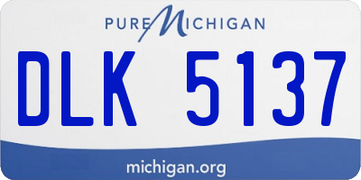 MI license plate DLK5137