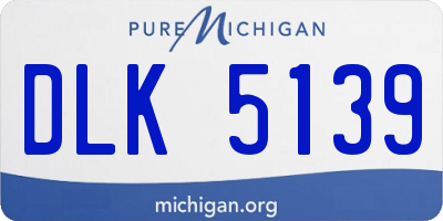 MI license plate DLK5139