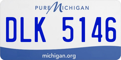 MI license plate DLK5146