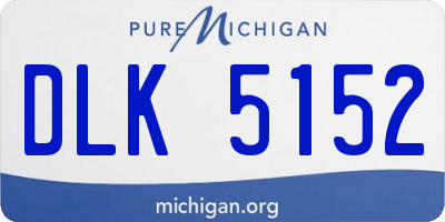 MI license plate DLK5152