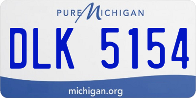 MI license plate DLK5154