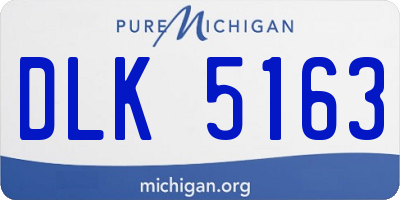 MI license plate DLK5163