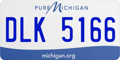 MI license plate DLK5166