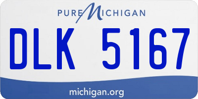 MI license plate DLK5167