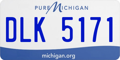MI license plate DLK5171
