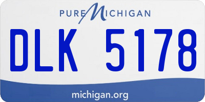 MI license plate DLK5178