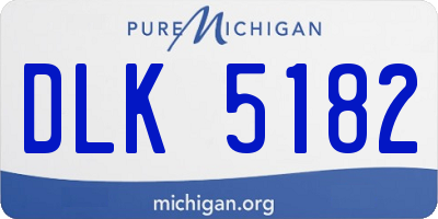MI license plate DLK5182