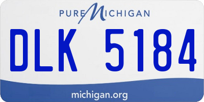 MI license plate DLK5184