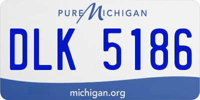MI license plate DLK5186