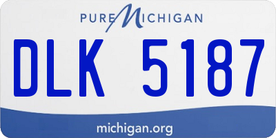 MI license plate DLK5187