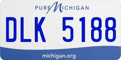 MI license plate DLK5188
