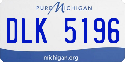 MI license plate DLK5196