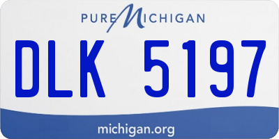 MI license plate DLK5197