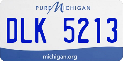 MI license plate DLK5213