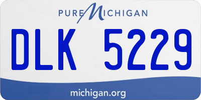 MI license plate DLK5229