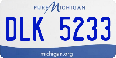 MI license plate DLK5233